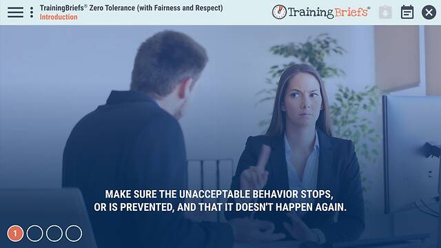TrainingBriefs® Zero Tolerance (with Fairness and Respect)