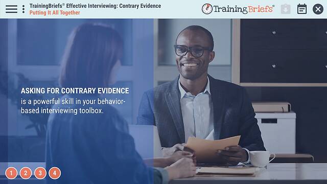 TrainingBriefs® Effective Interviewing: Contrary Evidence