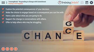 TrainingBriefs® Responding to <mark>Change</mark> with Commitment