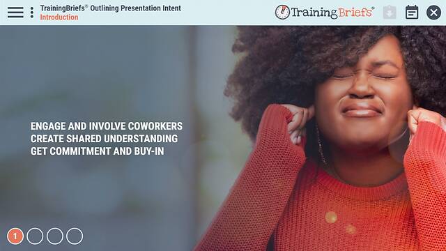 TrainingBriefs® Outlining Presentation Intent