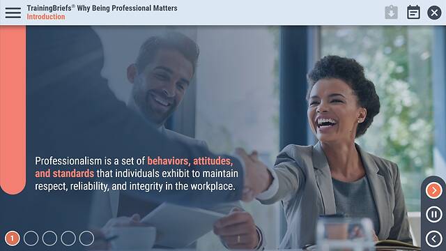 TrainingBriefs® Why Being Professional Matters