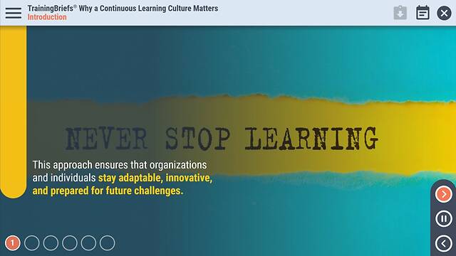 TrainingBriefs® Why a Continuous Learning Culture Matters