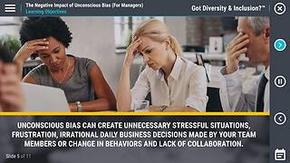 Got Diversity & <mark>Inclusion</mark>? The Negative Impact of Unconscious Bias (For Managers)