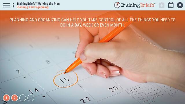 TrainingBriefs® Working the Plan