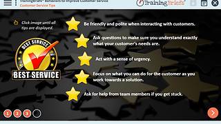 TrainingBriefs® Behaviors to Improve <mark>Customer Service</mark>