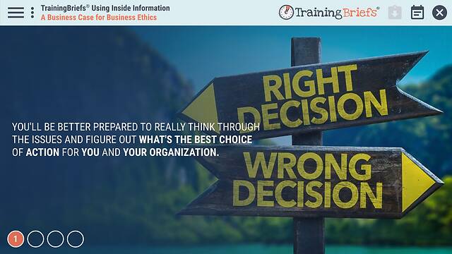 TrainingBriefs® Using Inside Information