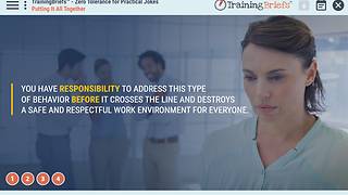 TrainingBriefs® Zero Tolerance for Practical Jokes
