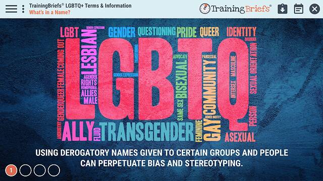 TrainingBriefs® LGBTQ+ Terms & Information